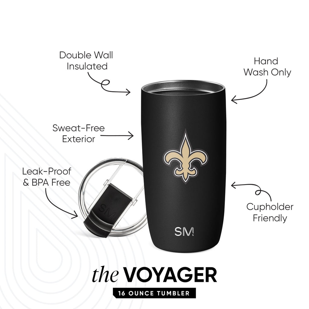NFL Voyager Tumbler with Clear Flip Lid & Straw