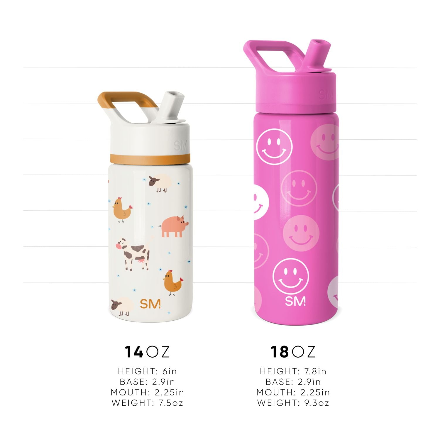 Summit Kids Water Bottle with Straw Lid