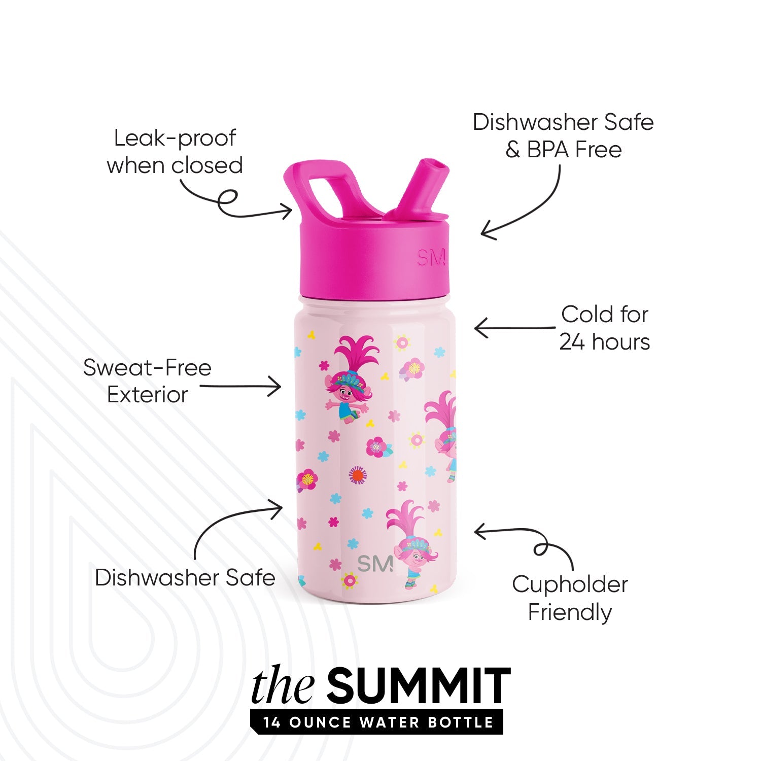 Summit Kids Water Bottle with Straw Lid