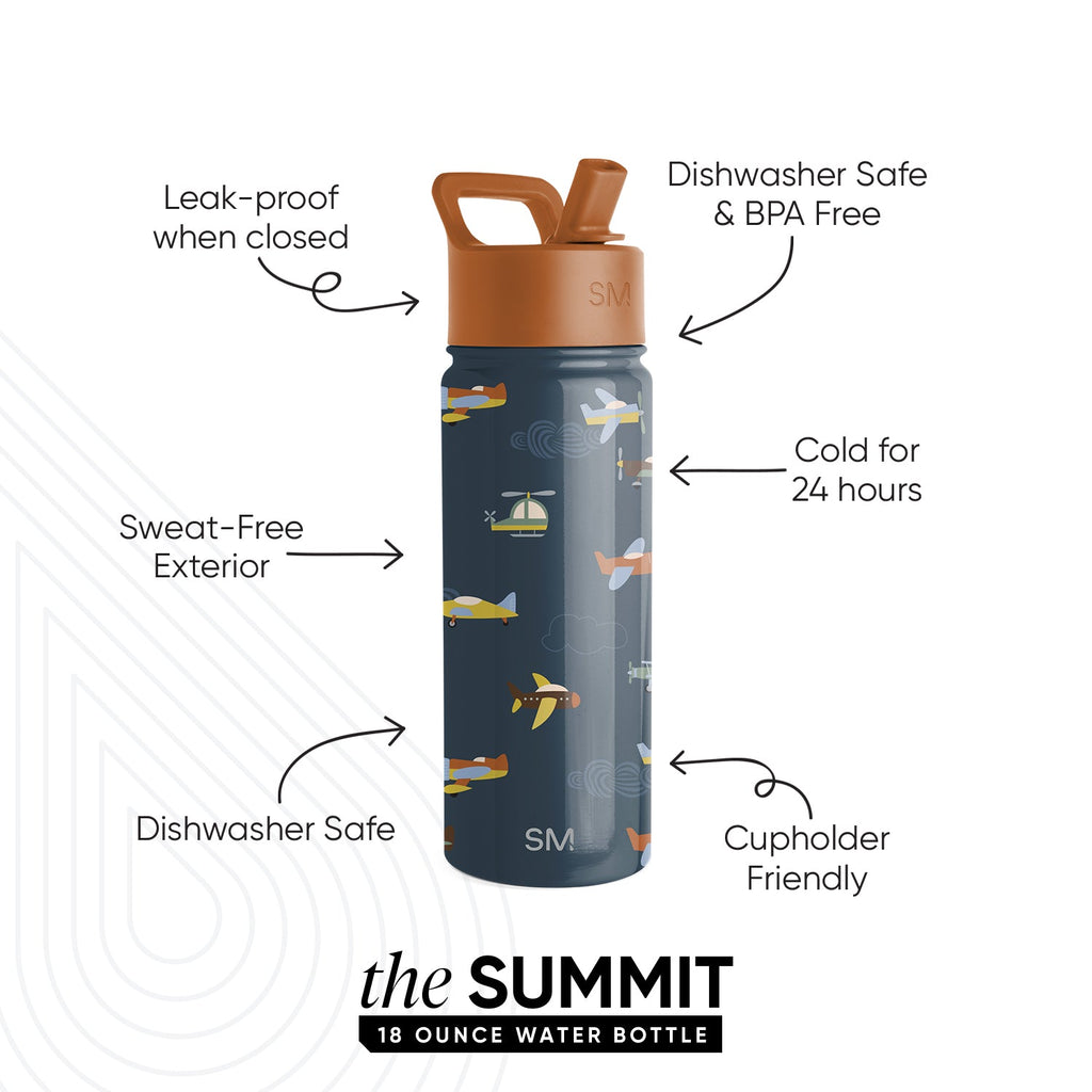 Summit Kids Water Bottle with Straw Lid