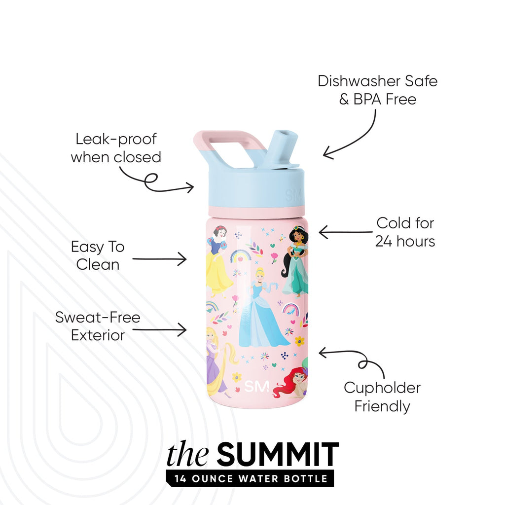 Summit Kids Water Bottle with Straw Lid