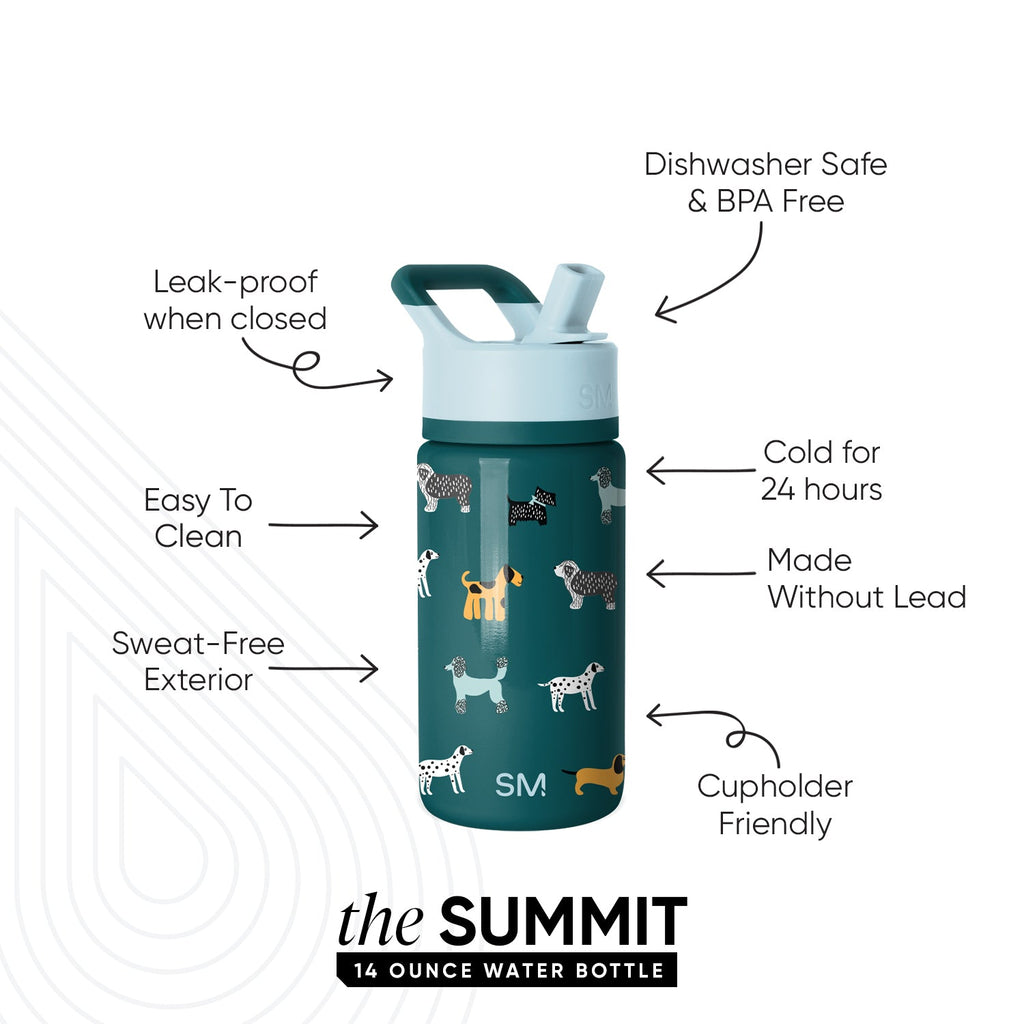 Summit Kids Water Bottle with Straw Lid