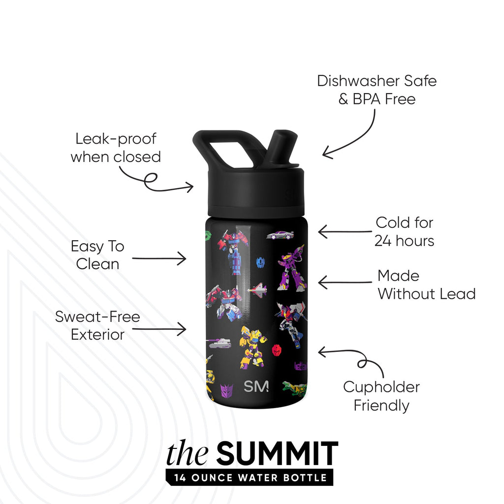 Summit Kids Water Bottle with Straw Lid