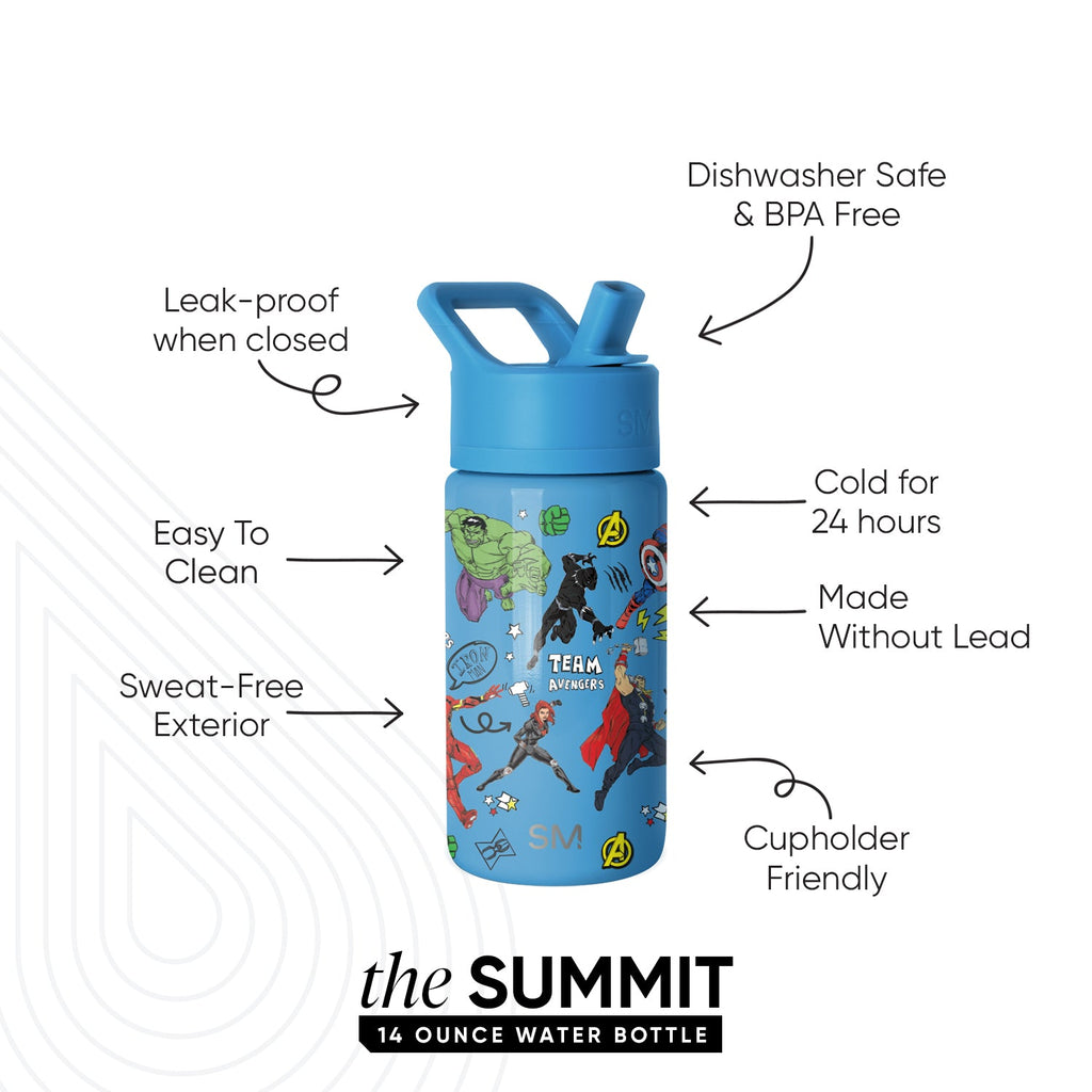 Summit Kids Water Bottle with Straw Lid