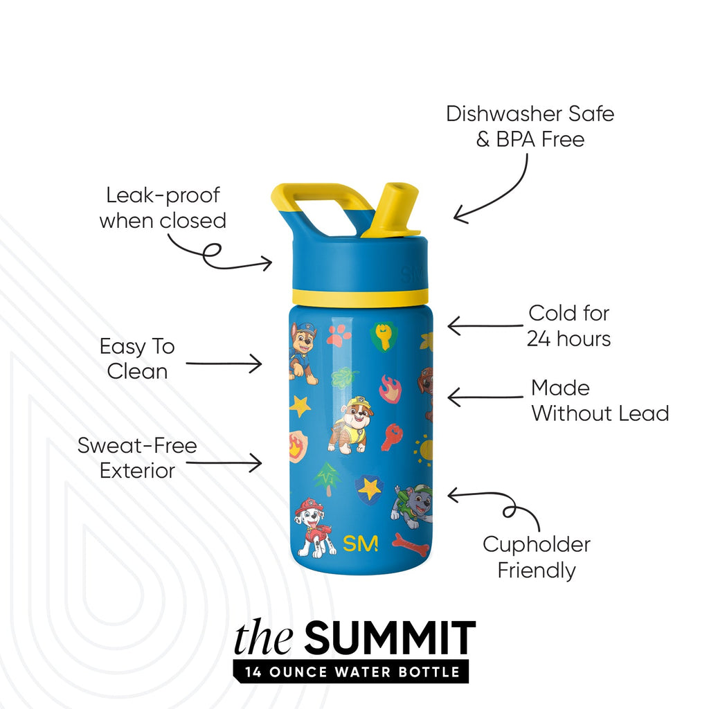Summit Kids Water Bottle with Straw Lid