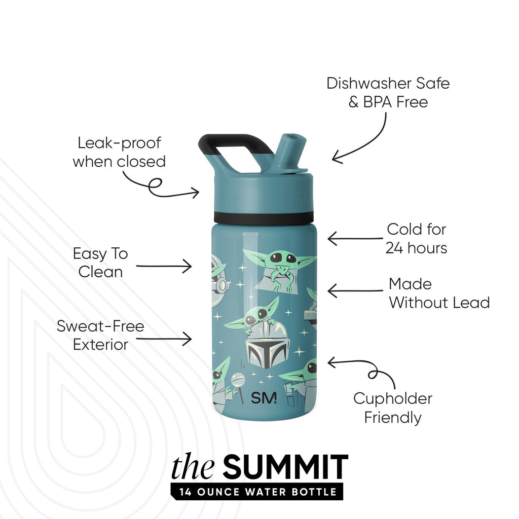 Summit Kids Water Bottle with Straw Lid