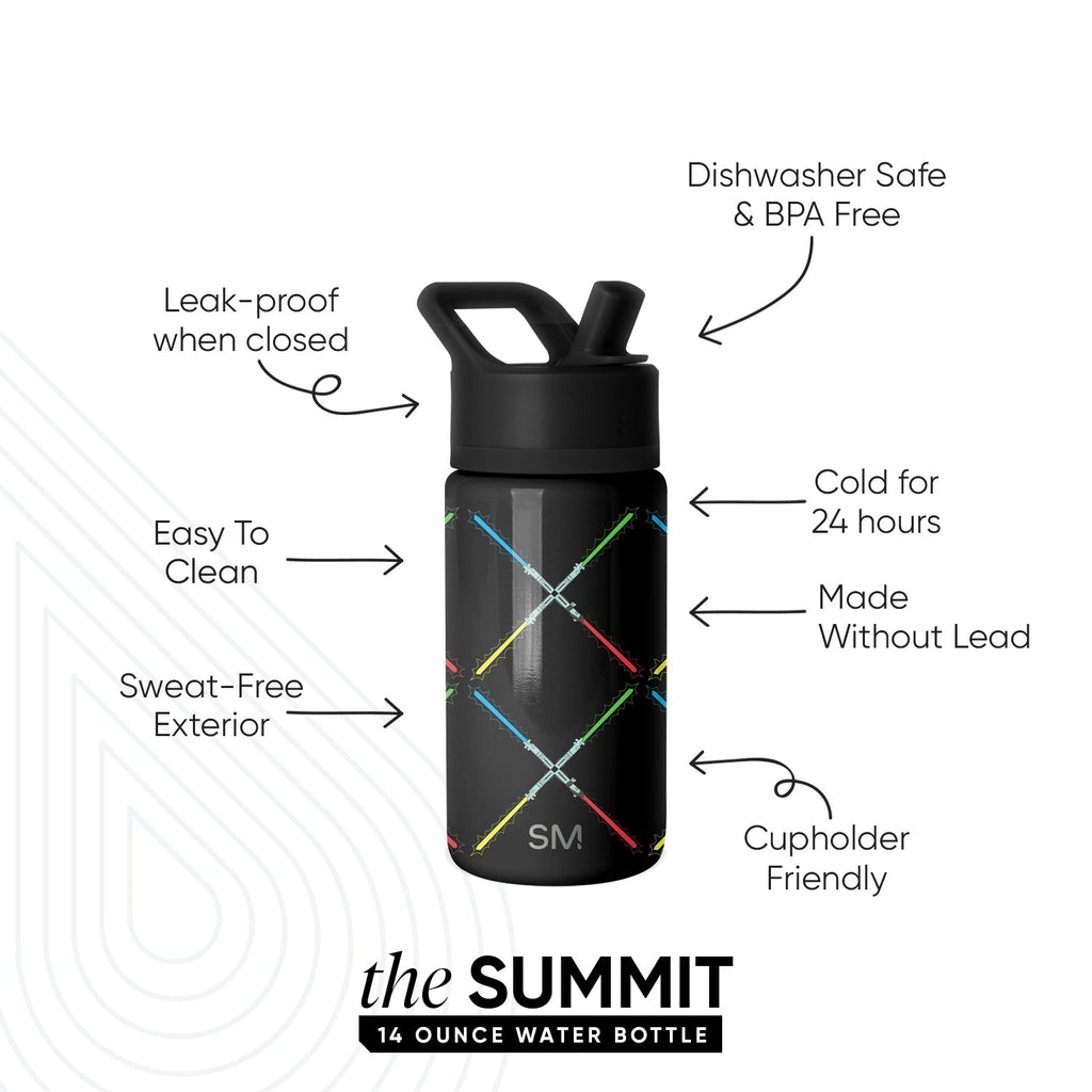 Summit Kids Water Bottle with Straw Lid