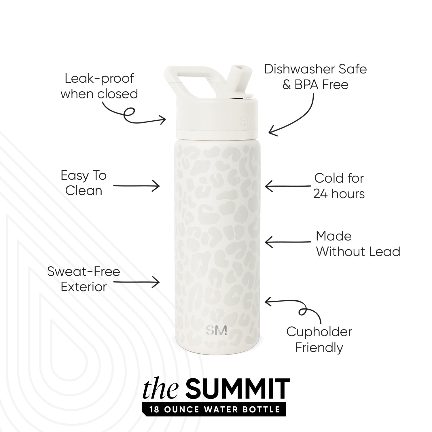 Summit Water Bottle with Straw Lid