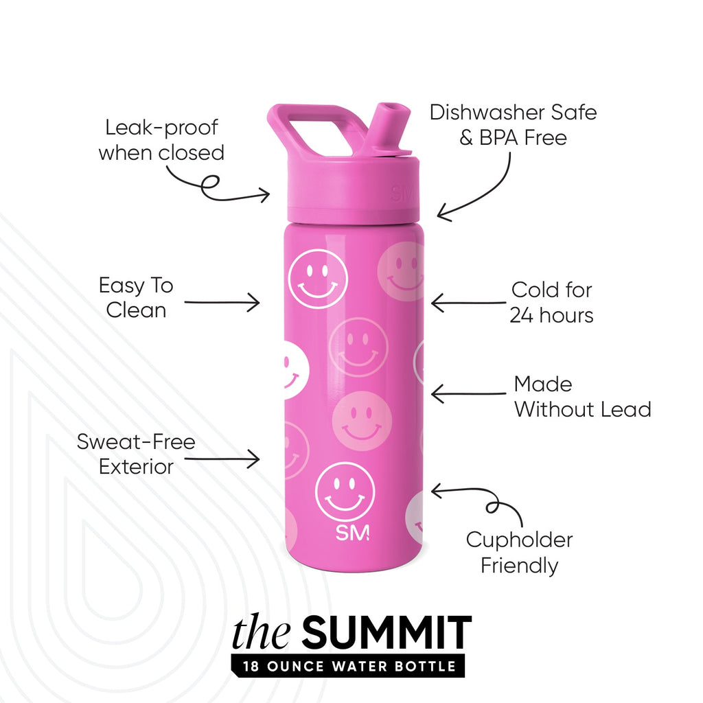 Summit Kids Water Bottle with Straw Lid