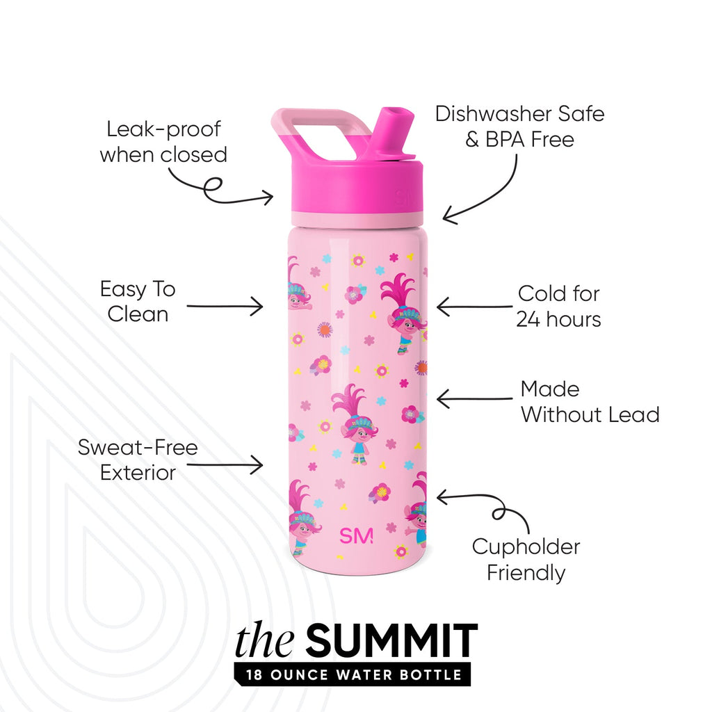Summit Kids Water Bottle with Straw Lid
