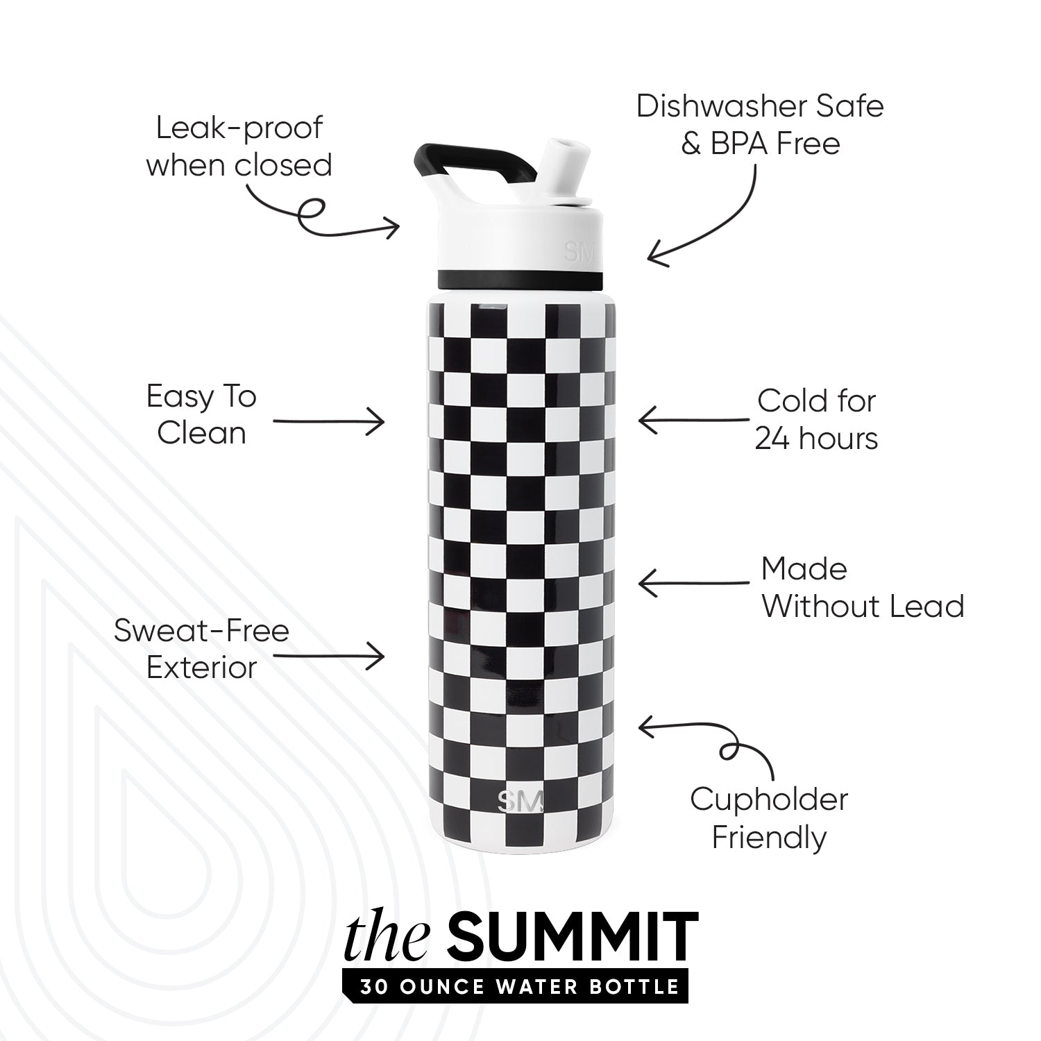 Summit Water Bottle with Straw Lid