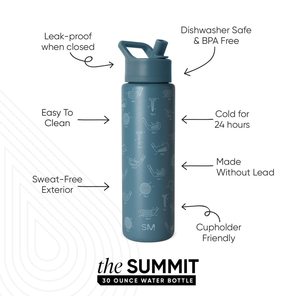 Summit Water Bottle with Straw Lid