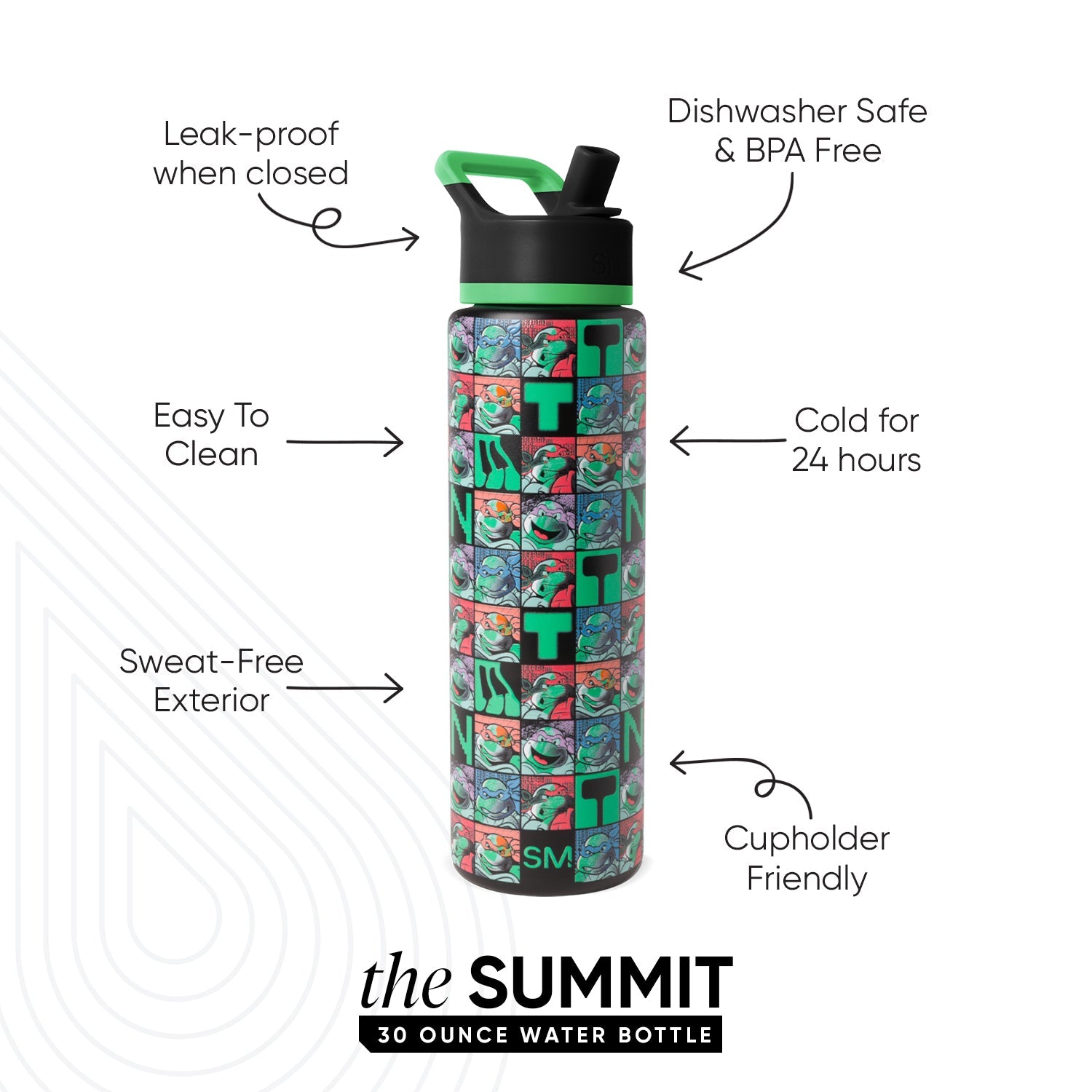 Summit Water Bottle with Straw Lid