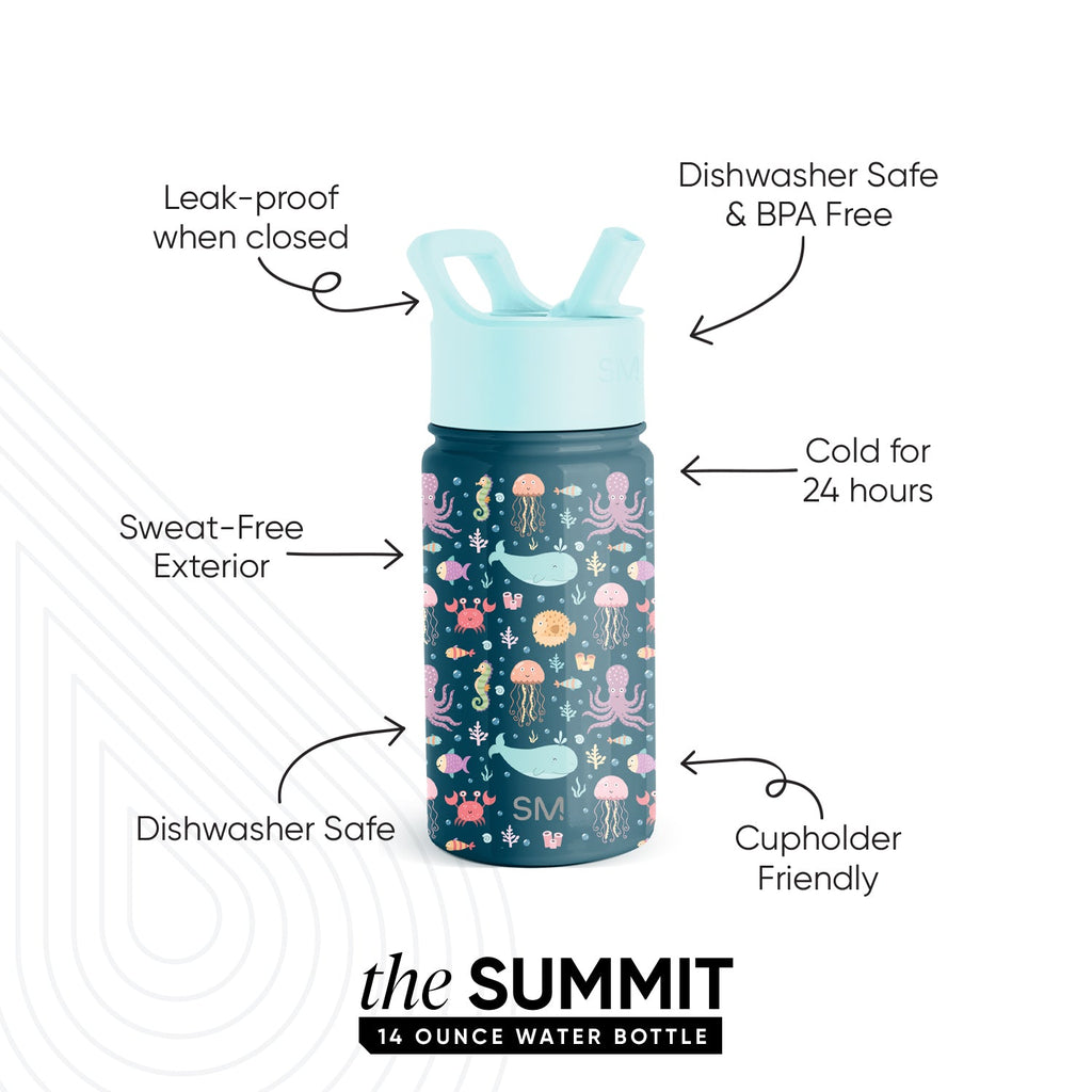 Summit Kids Water Bottle with Straw Lid