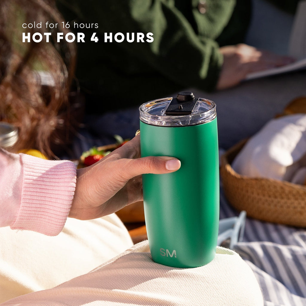 Voyager Tumbler with Clear Flip Lid & Straw