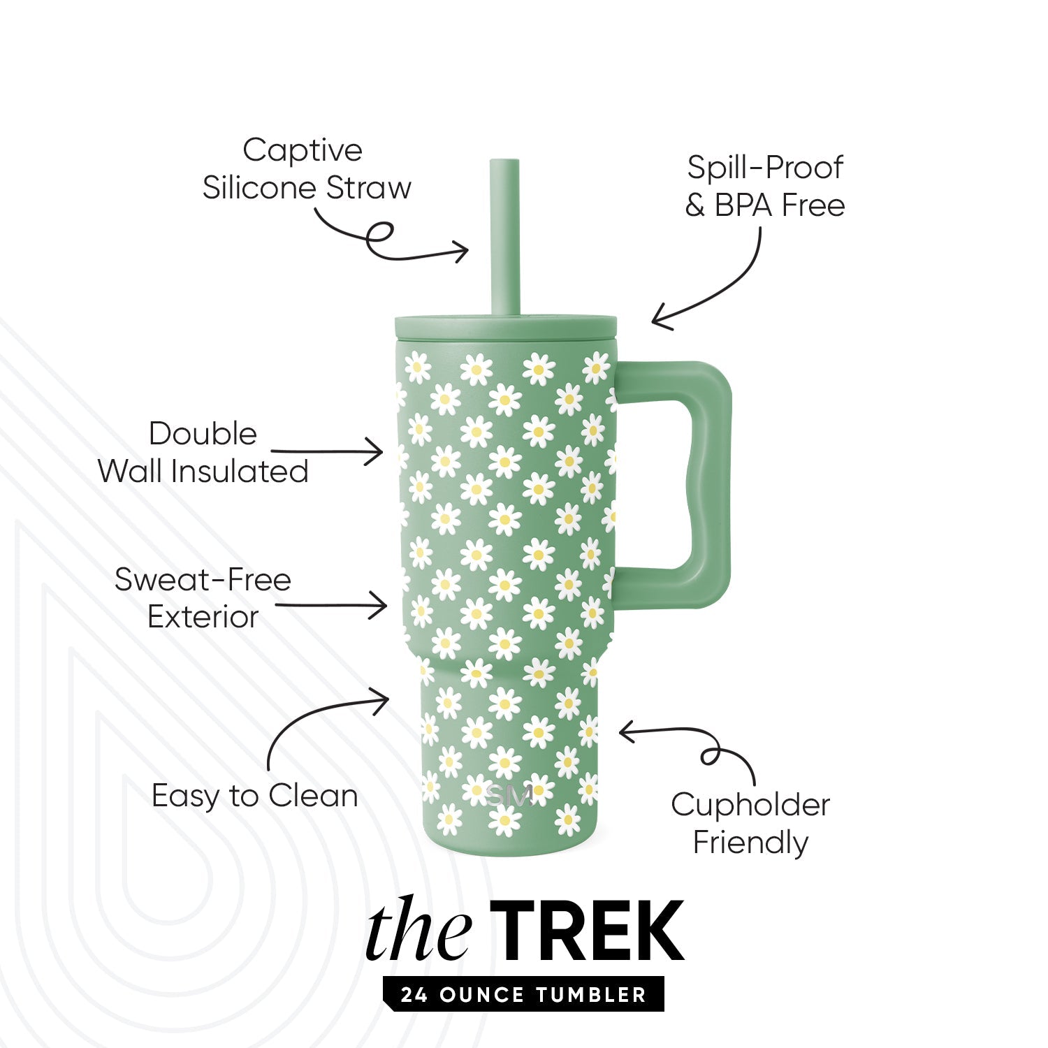 Trek Kids Tumbler with Silicone Straw Lid